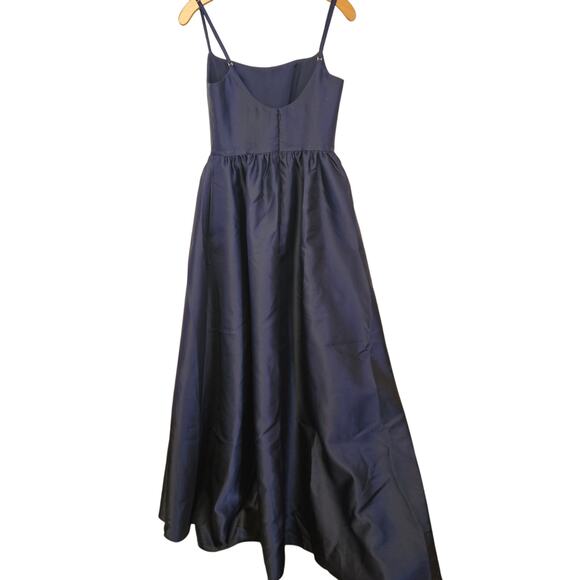 Dessy Collection Midnight Sleeveless Satin Gown Size 2R NWT Corset Holiday - Picture 2 of 11